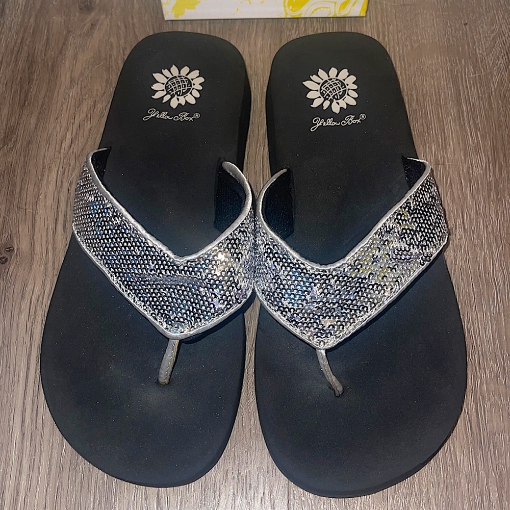 Yellow box sandals